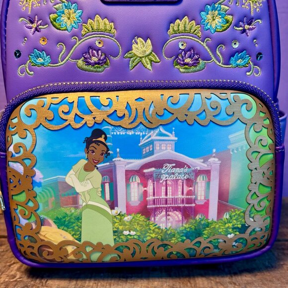 Disney Loungefly Princess Tiana’s Palace Mini Backpack NWT - Picture 2 of 7